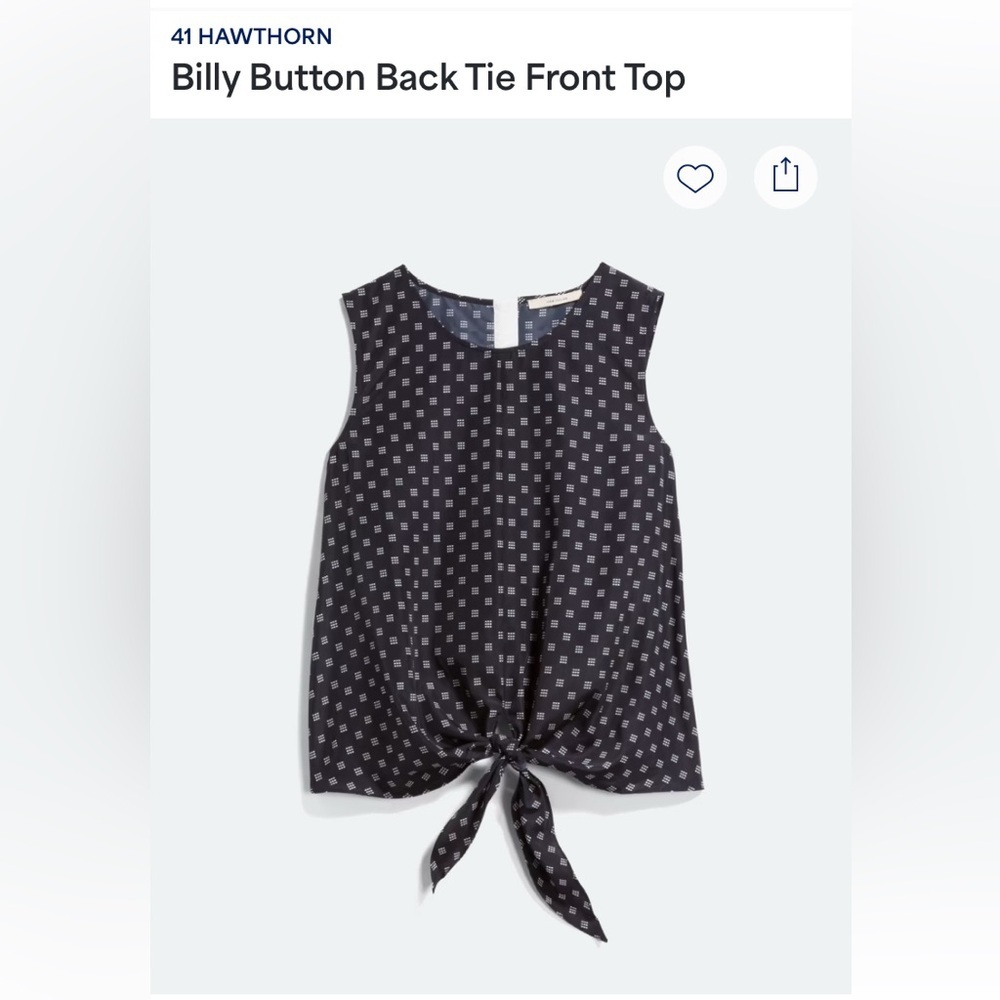 Market & Spruce Tie Front Button Back Blouse XXL